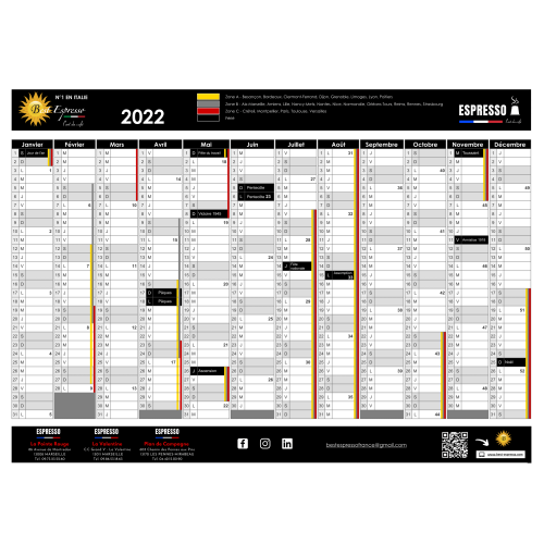 Calendrier 2022 Best Espresso